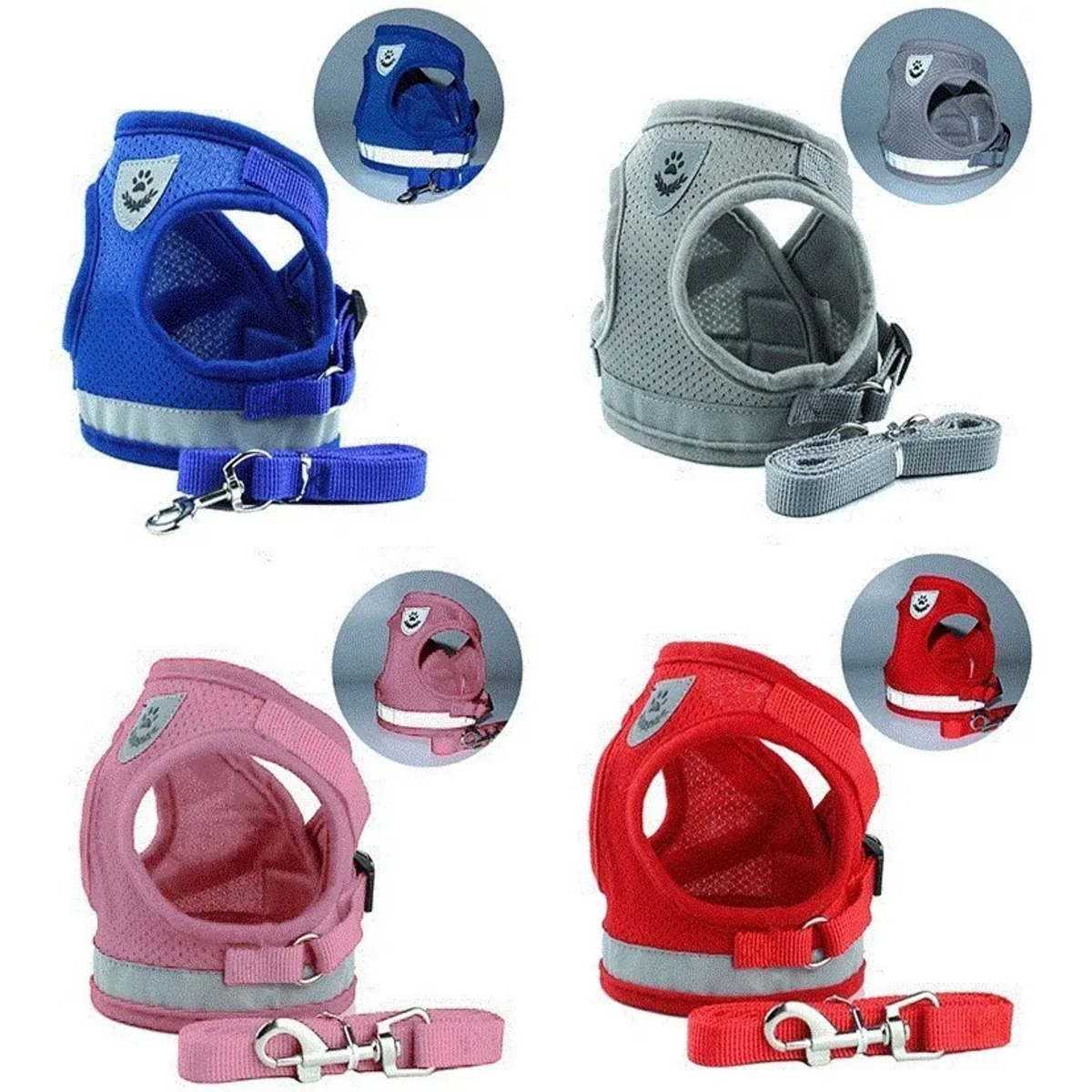 Pretal Arnes Con Correa Perro Gato Acolchado