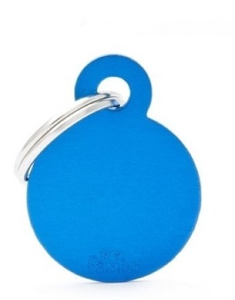 MEDALLA BIG ROUND ALUMINUM BLUE MY FAMILY