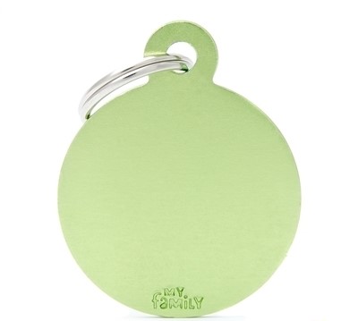 MEDALLA BIG ROUND ALUMINUM GREEN MY FAMILY