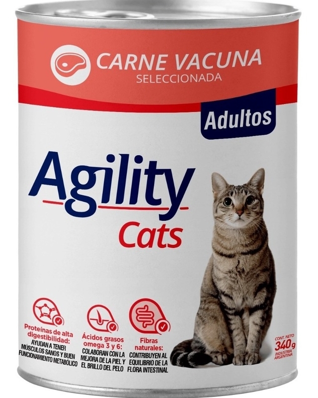 LATA AGILITY CATS CARNE X 340 GRS