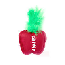 Alternative view of JUGUETE PARA GATO MANZANA TELA CON CATNIP