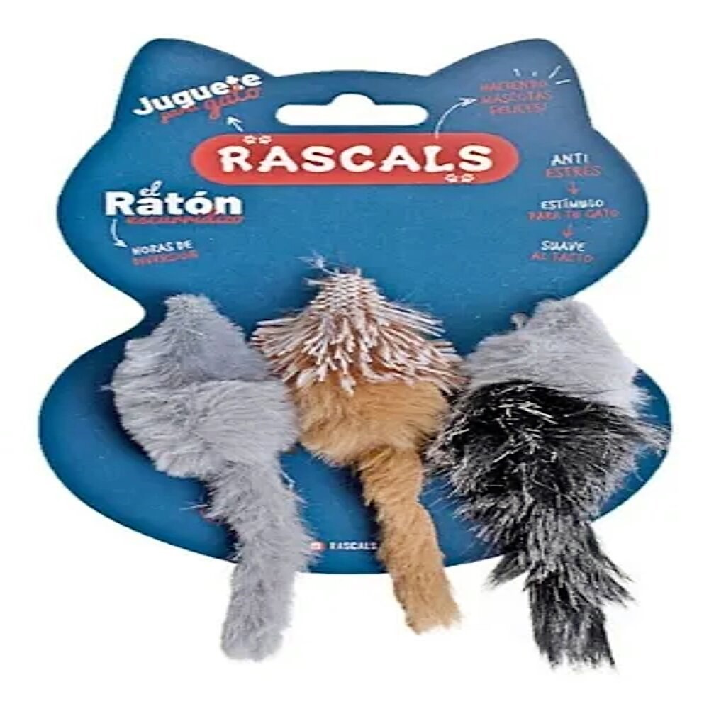 JUGUETE PARA GATOS SET 3 RATONCITOS RASCALS - Imagen 2