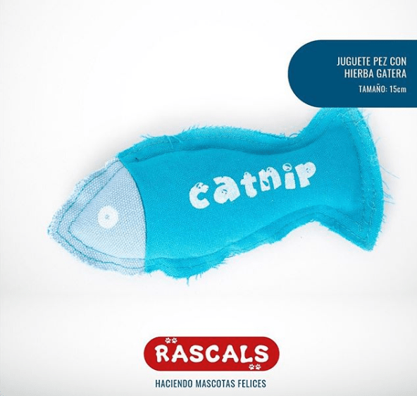 PEZ TELA CON CATNIP PARA GATO RASCALS - Imagen 3