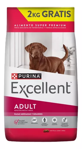 EXCELLENT RAZA MEDIANA ADULT - 20 KG + 2KG DE REGALO
