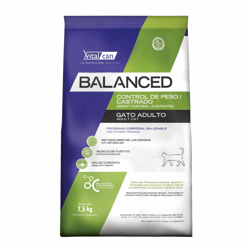 Vitalcan Balanced Gato Control De Peso/Castrado 7.5 kg