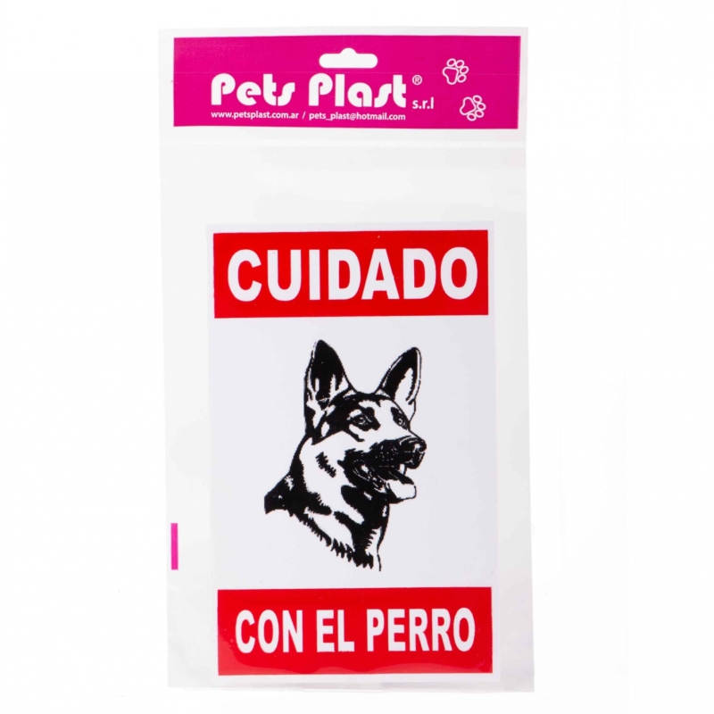 Alternative view of cartel cuidado con el perro diseños variados