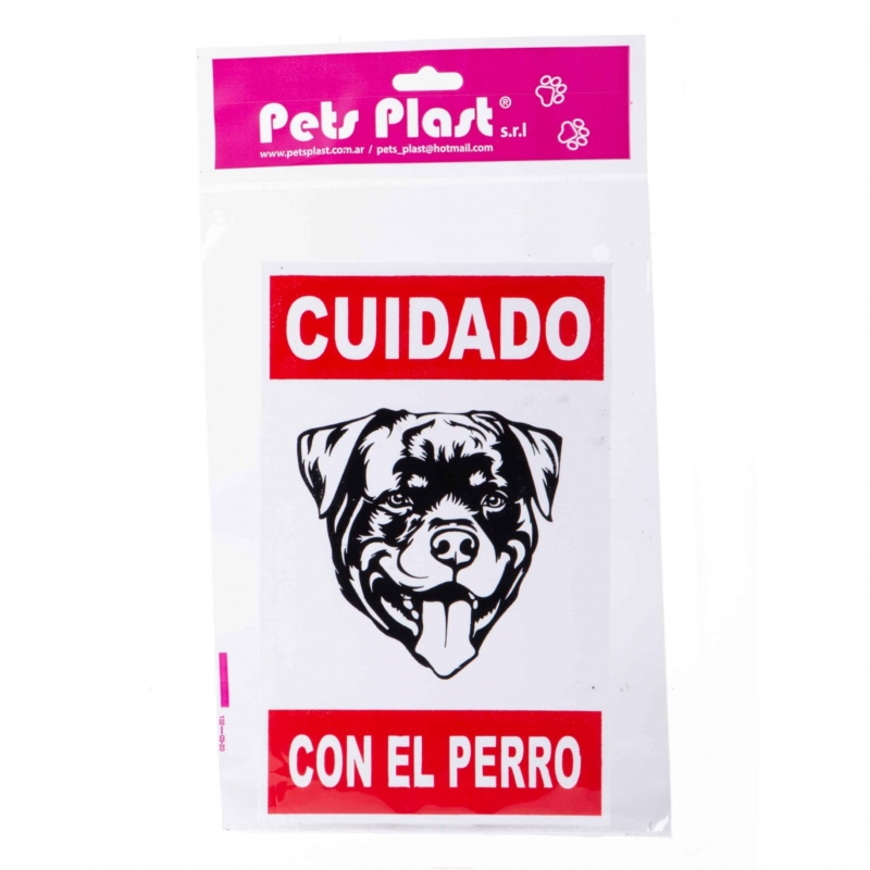cartel cuidado con el perro diseños variados