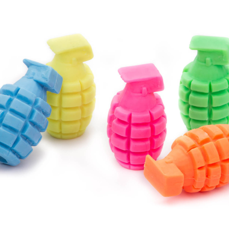 granada de goma grande pets plast