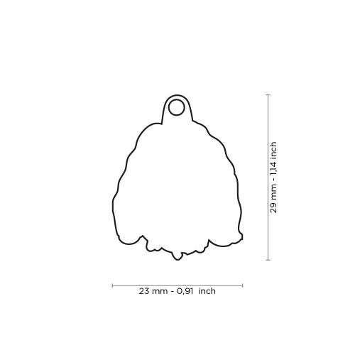 MEDALLA BLACK AND WHITE SHIH TZU - Imagen 2