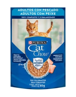 Pouch Cat Chow Adulto Pescado Caja 15 Uni x 85 Grs
