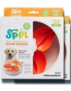 SPIN COMEDERO INTERACTIVO NARANJA FLOR