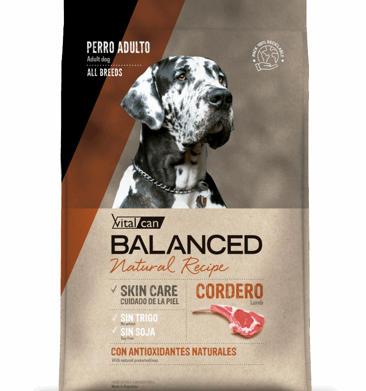 VITAL CAN NATURAL RECIPE PERRO ADULTO SABOR CORDERO X 15 KG