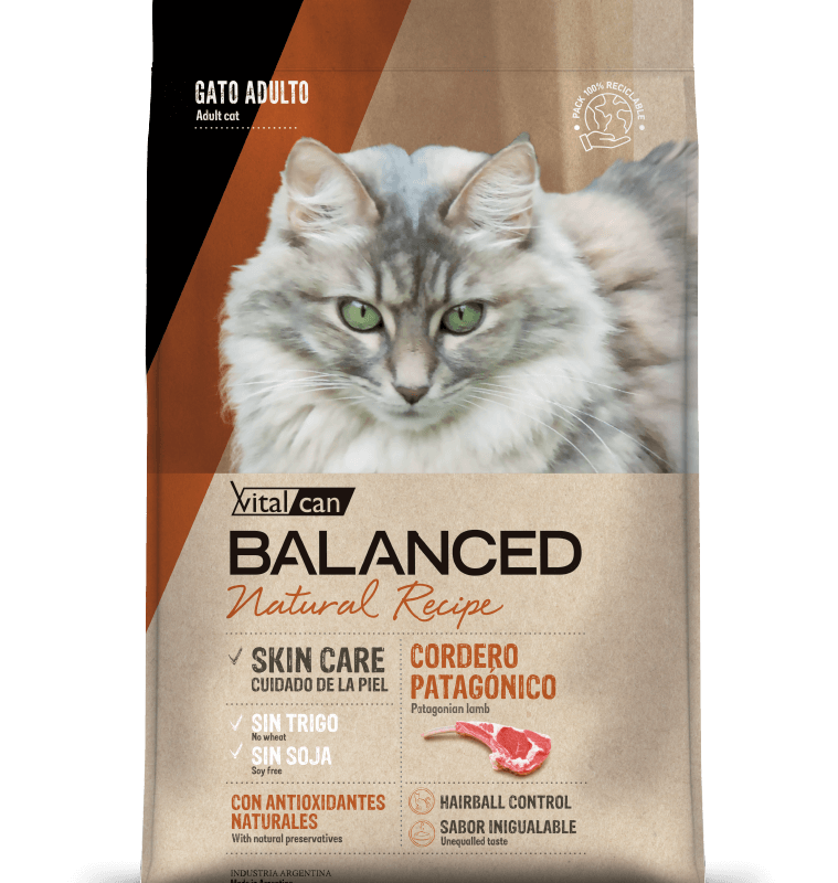 VITAL CAN NATURAL RECIPE GATO ADULTO SABOR CORDERO X 3 KG