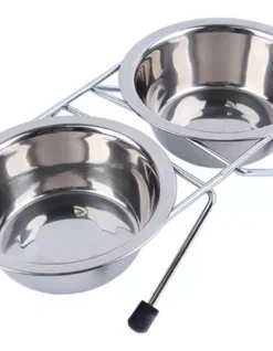 COMEDERO DOBLE CON BASE 21 CM PP